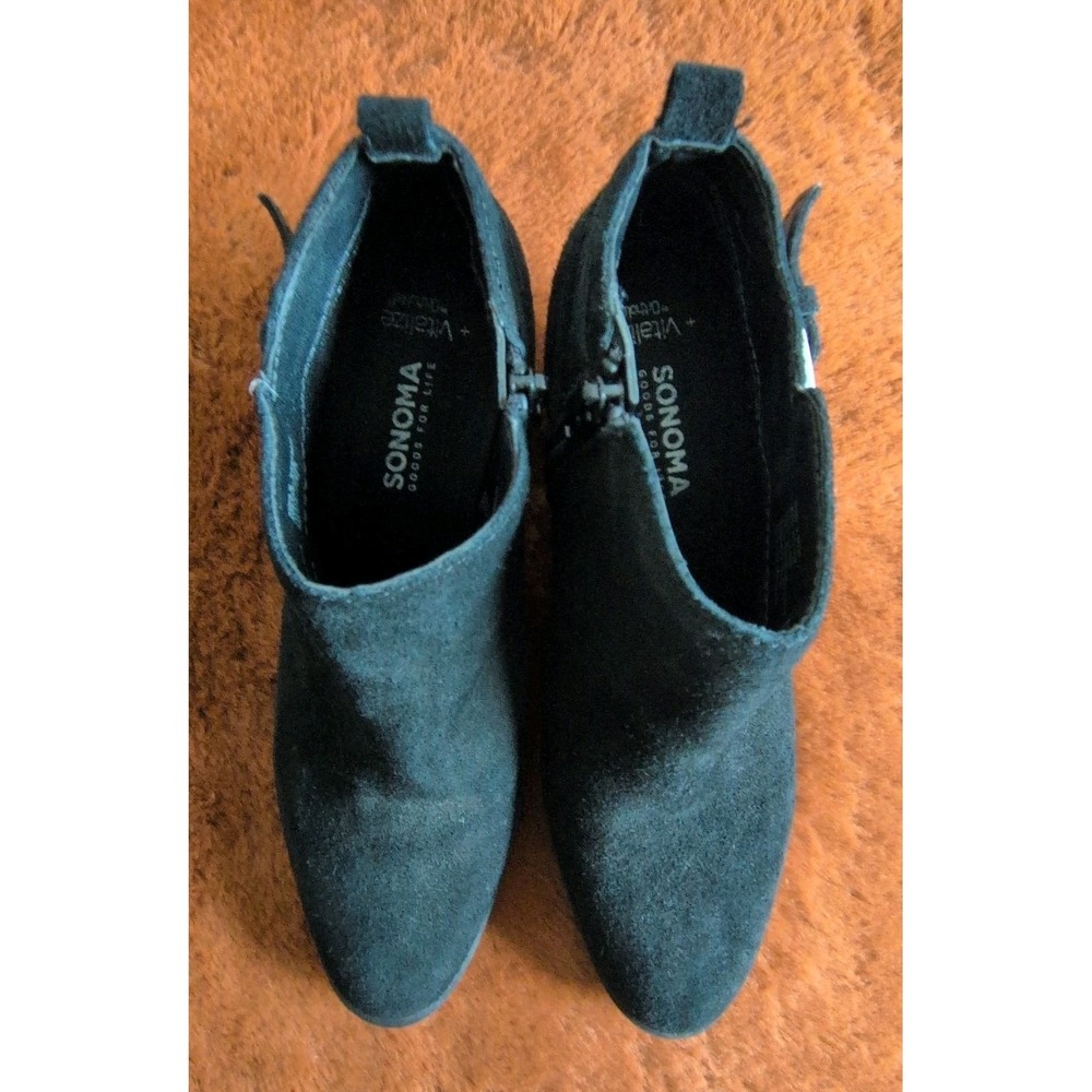 Sonoma Goods For Life Women's Black Suede Ankle Boots Size 7 Medium